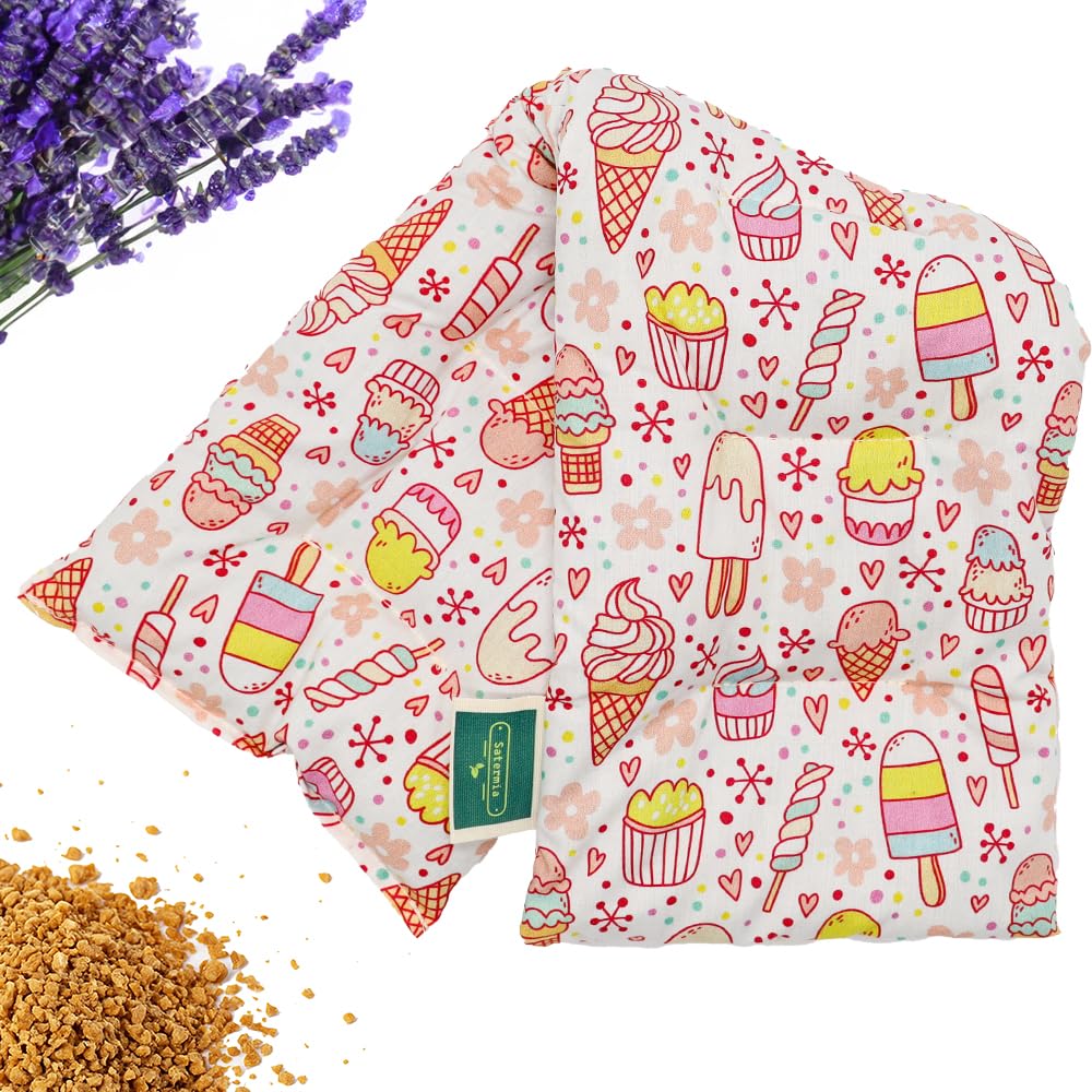 Saco Semillas Microondas - 50x15cm Semillas y Lavanda, 100% Algodón - Saco de Semillas para Microondas - Bolsa térmica Calor y Frío (Helados)