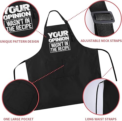 Miniatura 5 de Rosoz Delantales divertidos para parrilla para hombres, papá, marido, él, delantales para hombres con bolsillos, regalos del día del padre, delantal