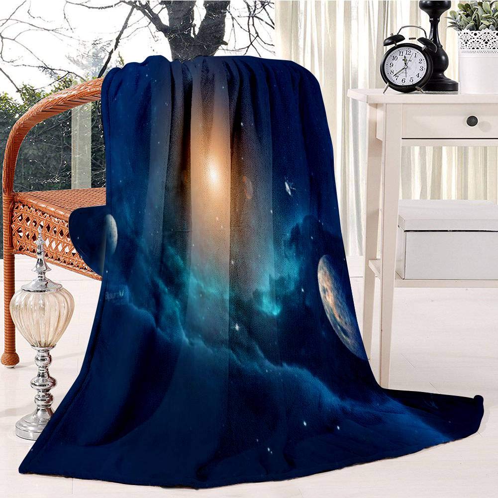 Four moons Bed Blanket Plush Velvet Soft Warm Blanket Lightweight Microfiber Cozy Blanket Christmas Blanket for Bed Couch Chair Sofa, 130x150cm