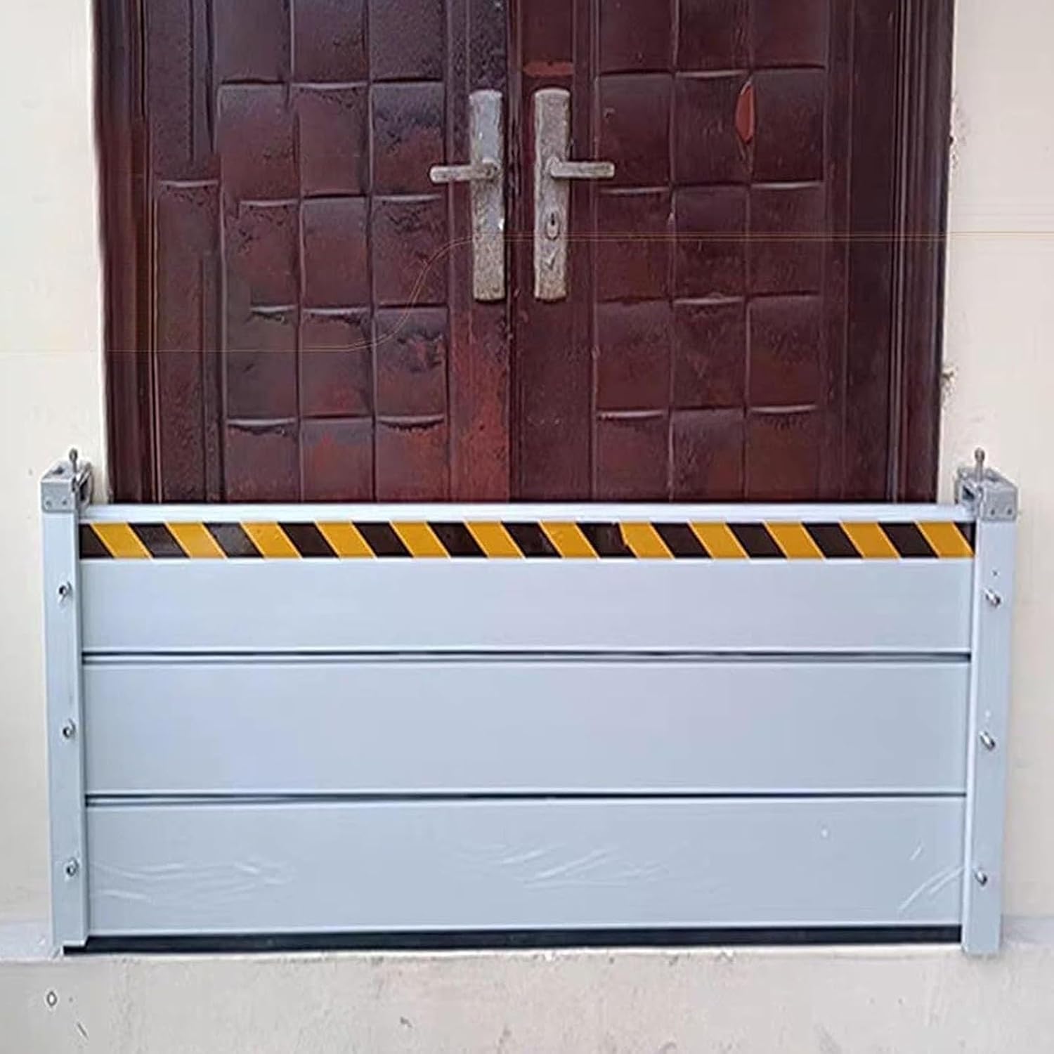 23.6 Inch Height Flood Protection Barriers for Garage Door, 40 50 60 80 100 120 150 200cm Aluminum Detachable Front Door Flood Guard, for Home Heavy Rain Water Control Flooding Hurricane (C