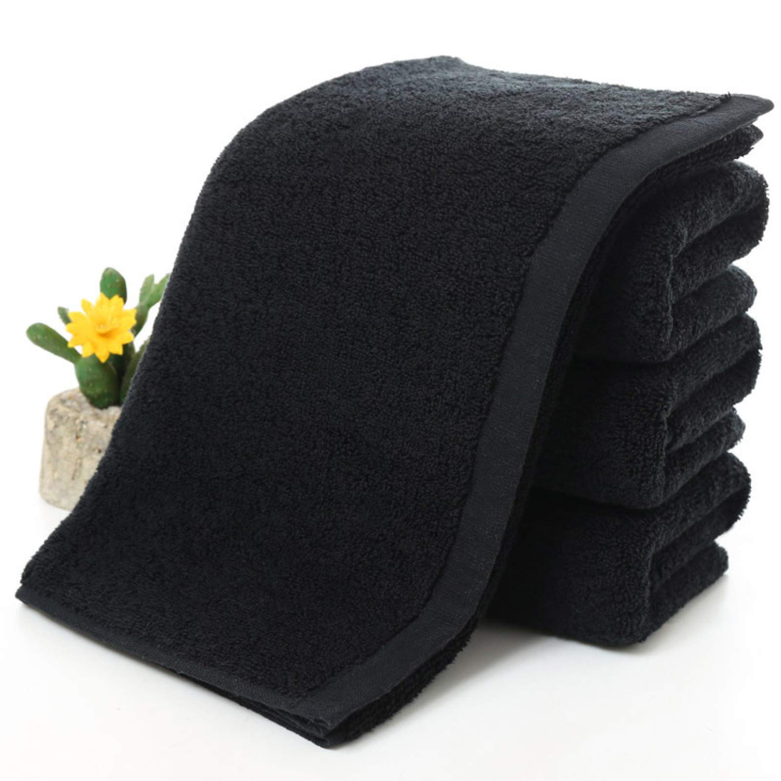 Ensemble De Serviettes en Coton 500 G 70 X 140 Cm, Grandes Serviettes De Bain Noires, Épaisses, pour La Douche Et Le Visage, pour La Maison, La Salle De Bain, L'Hôtel Ou pour