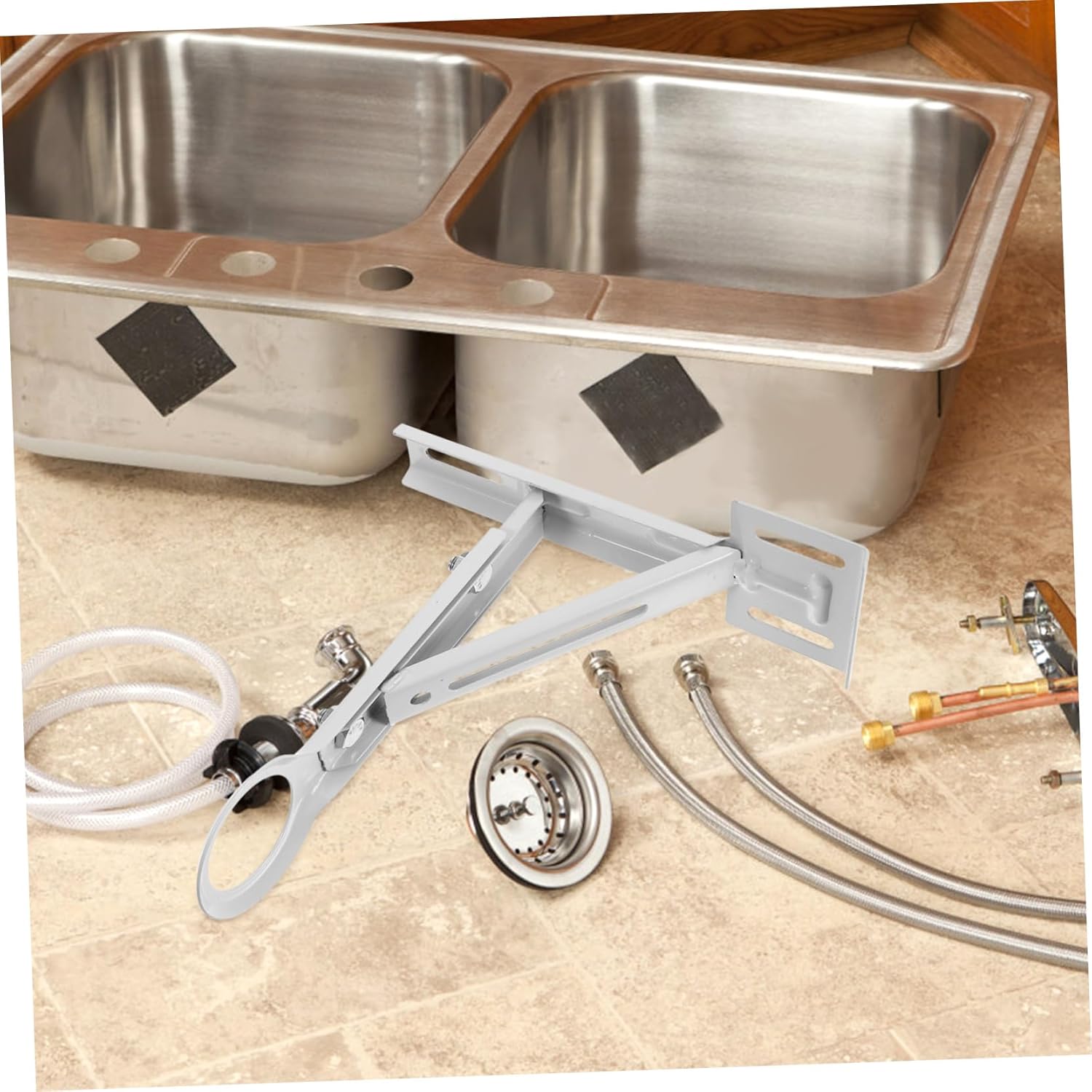 Gadpiparty 3sets Kitchen Sink Bracket Undermount Sink Support Iron Holder Effortless Corner Bracket