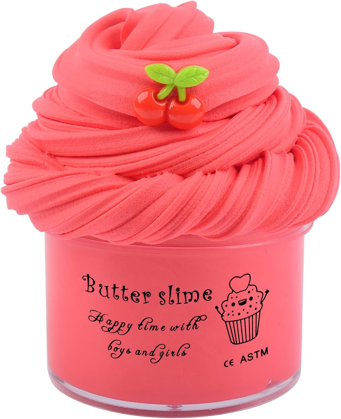 Red Cherry Butter Slime, for Kids and Teens Stress Relief