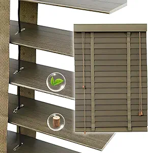 2" Slats Wood Blinds for Indoor Windows, Custom Wood Window Blinds, Wooden Venetian Horizontal Blinds & Shades for Indoor Windows, Office, Living Room, Bedroom