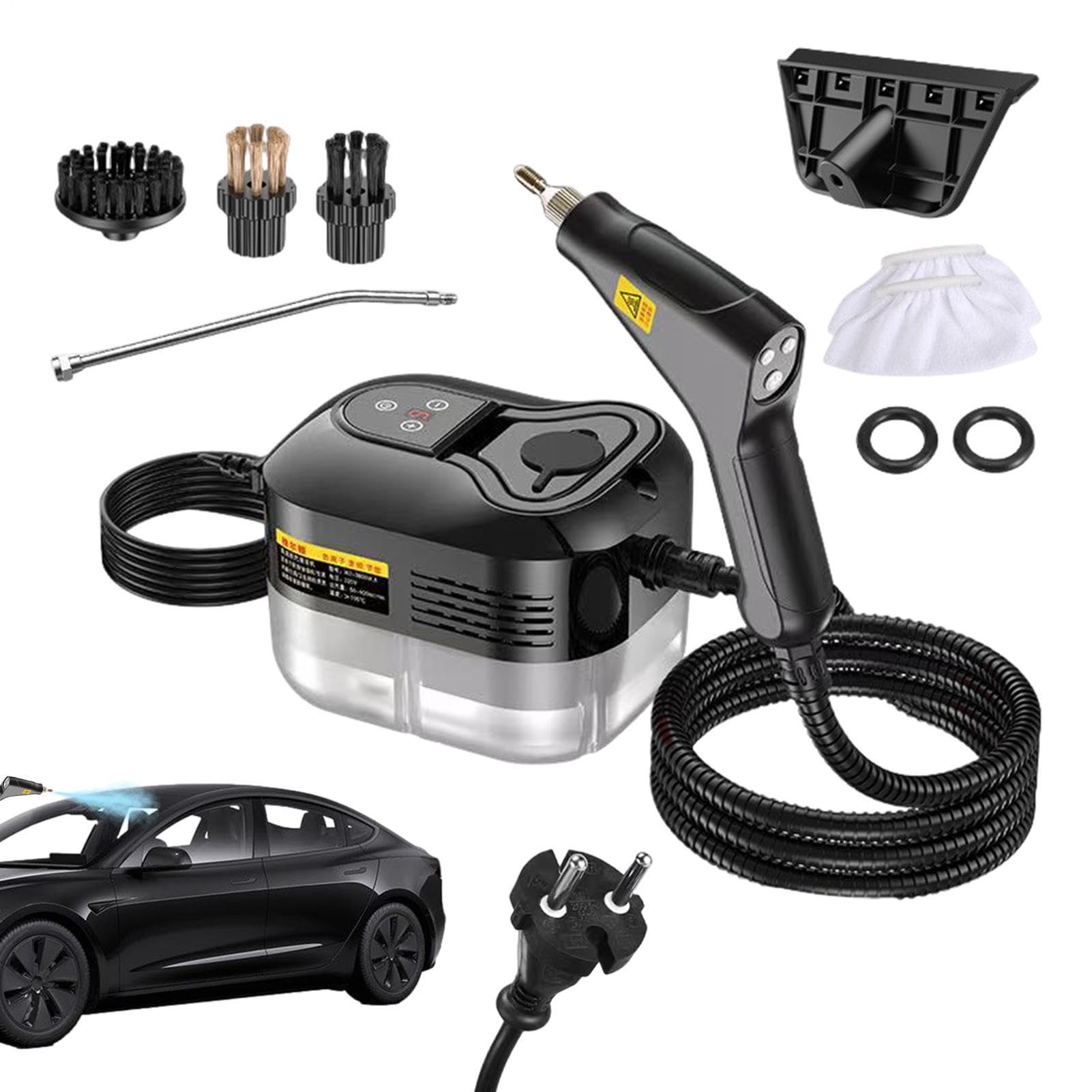 Limpiador A Vapor - 2500 W, Potente, Alta Herramienta Sostenibile | Limpiador A Vapor Para Toda La Limpieza Del Hogar,Para Azulejos Juntas Suelo Ventanas Tapicería Sofá Alfombra Detallado De Coches