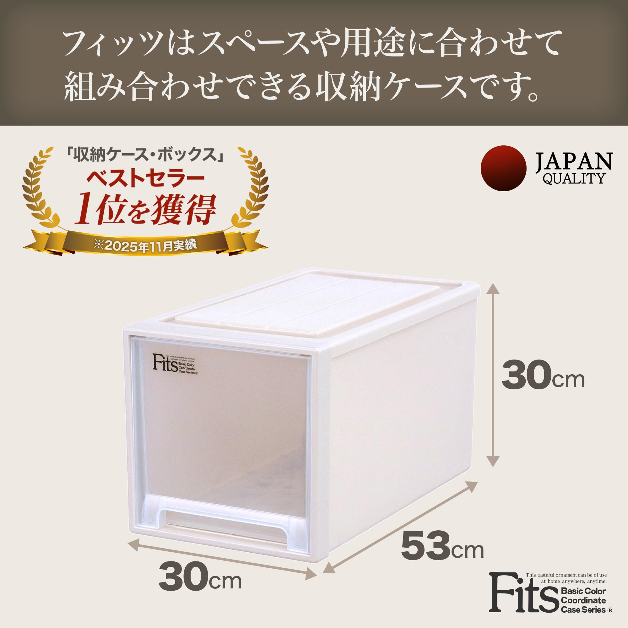 Amazon｜天馬 収納ボックス フィッツケース クローゼット 幅30×奥行53
