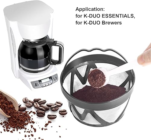 Miniatura 6 de Tazas K reutilizables para, filtro de café reutilizable, cesta recargable, filtro de máquina de café, malla apta para cafeteras KDUO