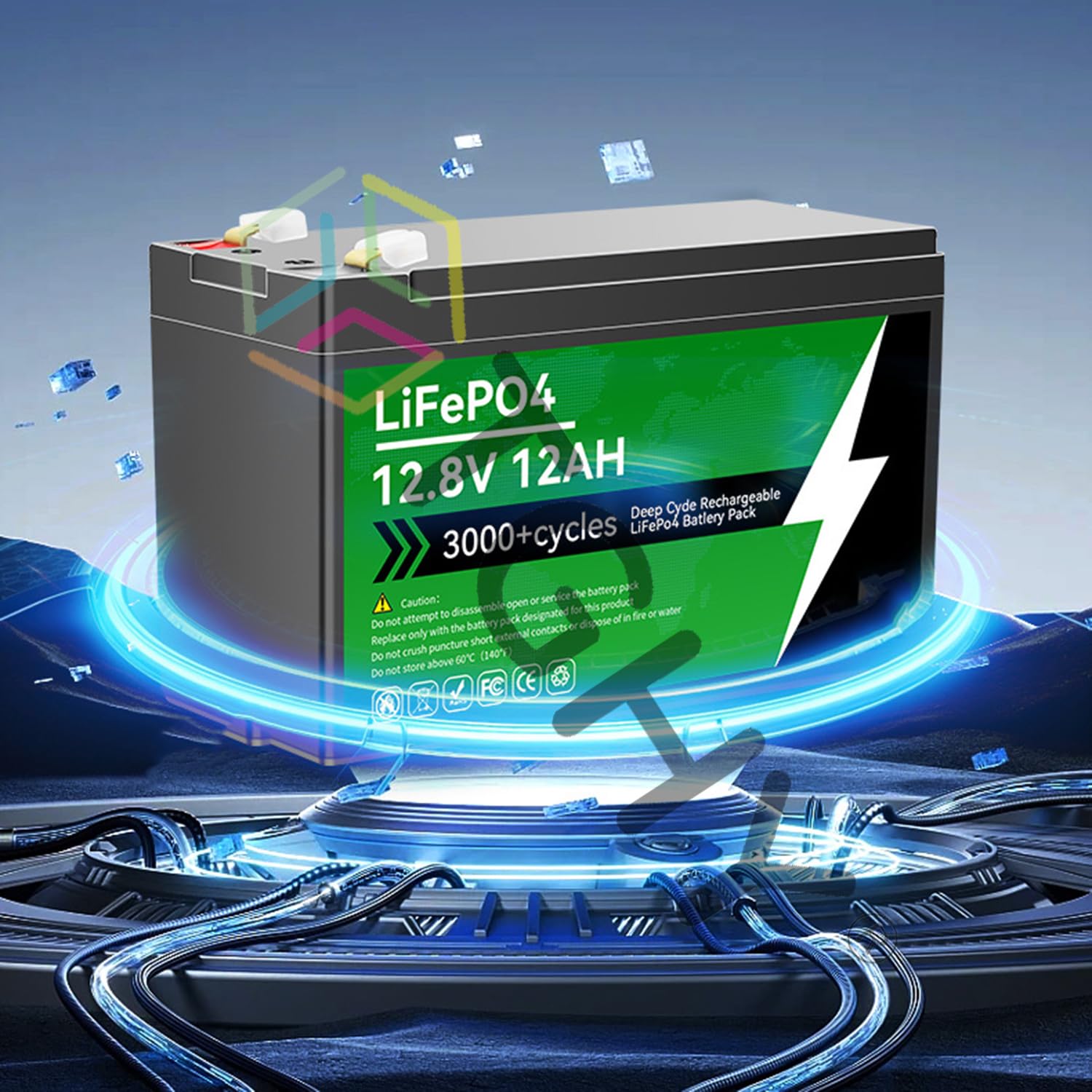 TGHY Akumulator LiFePO4 12 V 6AH-30AH Akumulator litowo-jonowy zapasowy 12 V Akumulator zamienny do awaryjnego przechowywania energii/akumulator zapasowy do kampera/przyczepy