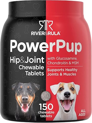 Miniatura 1 de Glucosamina para perros  150 masticables  Suplemento de cadera y articulaciones para perros  Glucosamina, condroitina, MSM, cúrcuma y más  Sin OMG y
