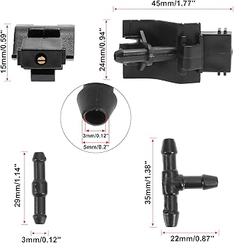 Amazon.com: X AUTOHAUX 7pcs Front Windshield Washer Nozzles for