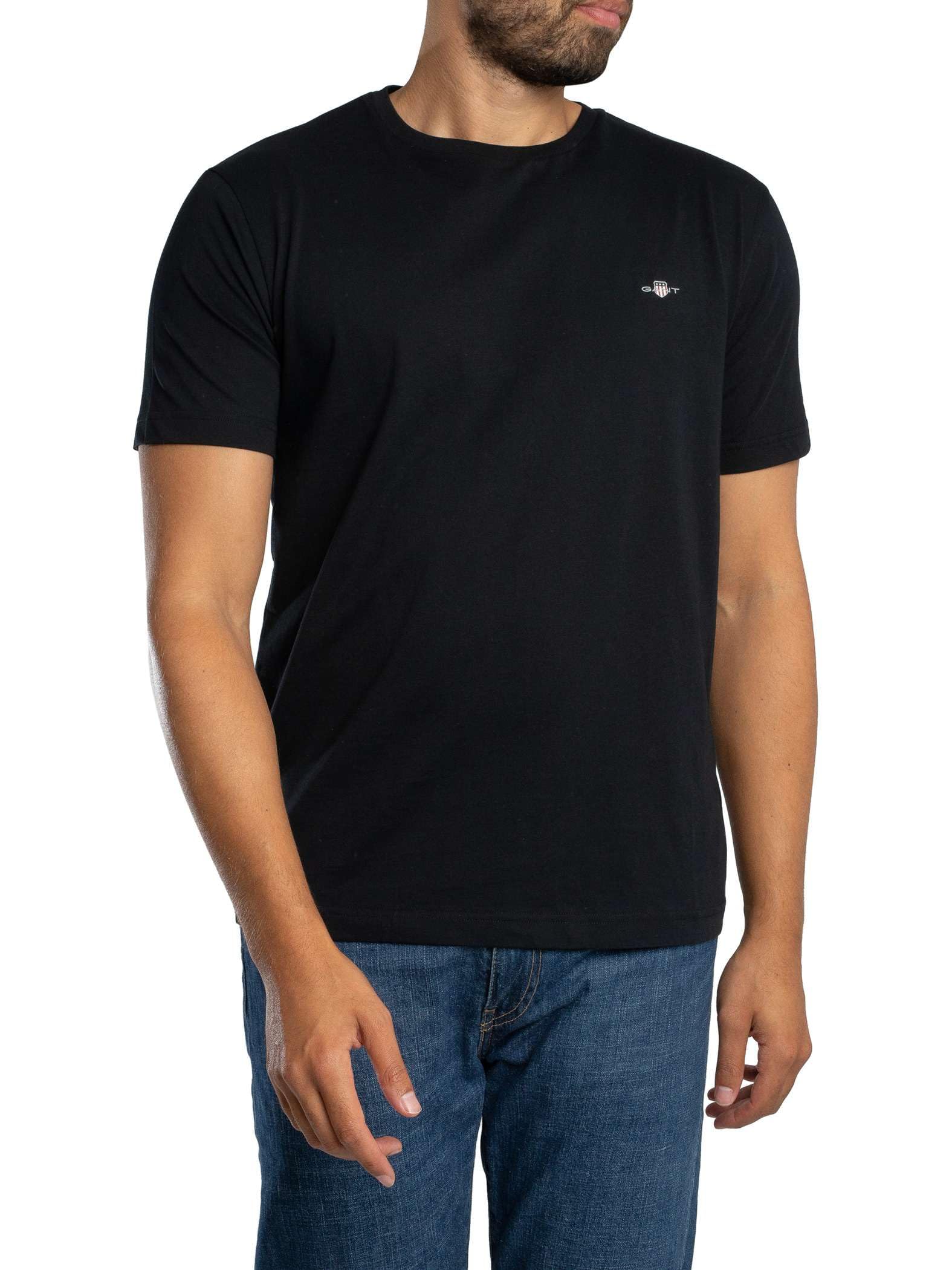 GANT Camiseta con Escudo Impreso Camiseta Hombre