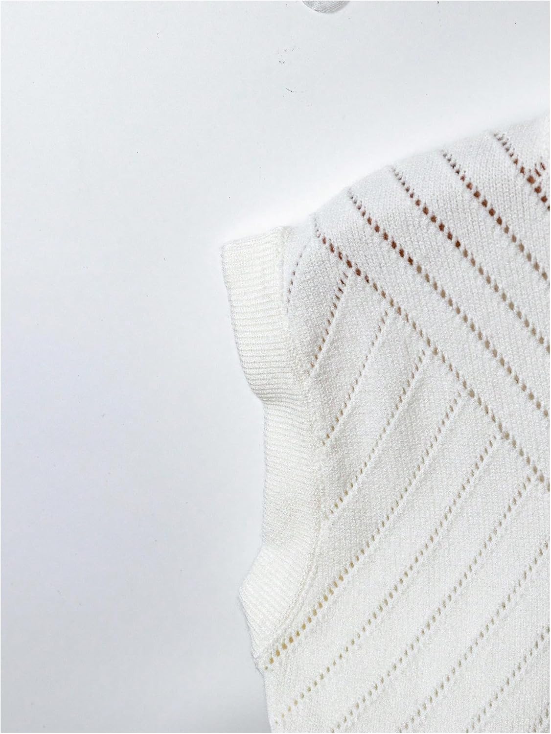 SOLY HUX Women's Knit Sweater Tops Hollow Out Cap Sleeve Classic Pullover Going Out Outfit - Image 4