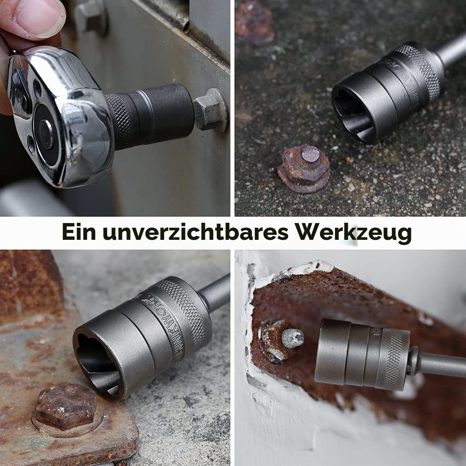 THINKWORK Bolzenausdreher Set, 32-teiliges Schlagbolzen und Muttern Entferner Set, abisoliertes Radmuttern Entferner Set zum Entfernen beschädigter, gefrorener, verrosteter Muttern und Schrauben