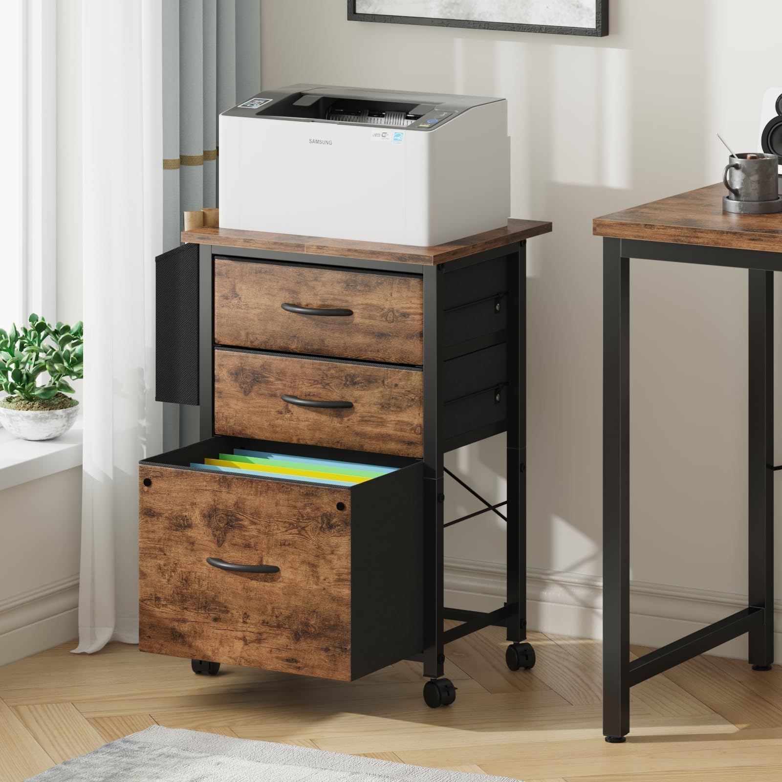 Snapklik.com : GYIIYUO 3 Drawer File Cabinet, Mobile Filing Cabinet ...