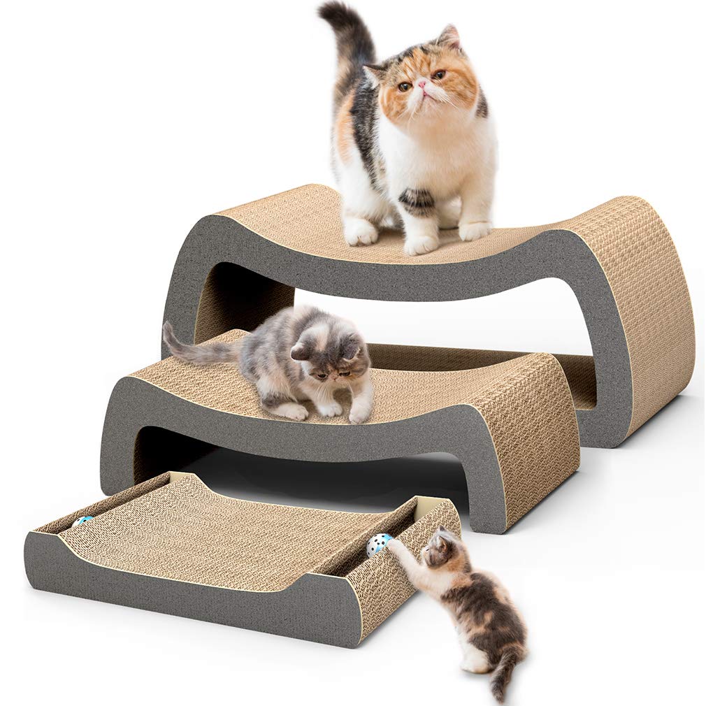 HIPIPET Cat Scratcher Cardboard Cat 