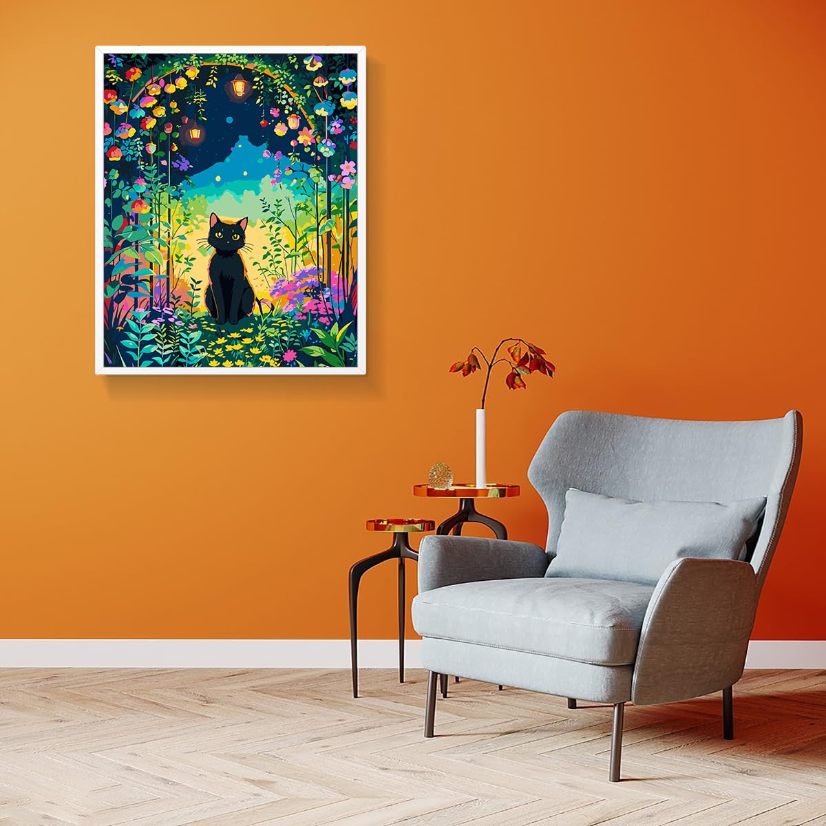 Jieyisier – Peinture Par Numéro Chat Adulte – Toile 40x50 Cm, Kit Complet Sans Cadre – Décoration Murale Et Cadeau