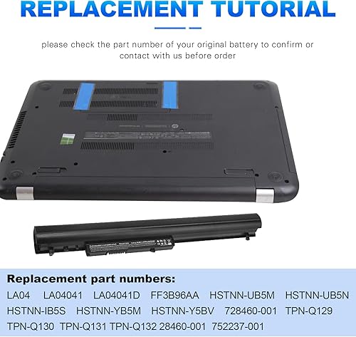 Miniatura 6 de Repuesto 776622-001 Batería para HP LA04 15-f387WM 15-f271WM 15-f272wm 15-f233wm 15-f211wm 15-f039wm 15-f010wm 15-f009wm 15-f009wm 15-f009wm