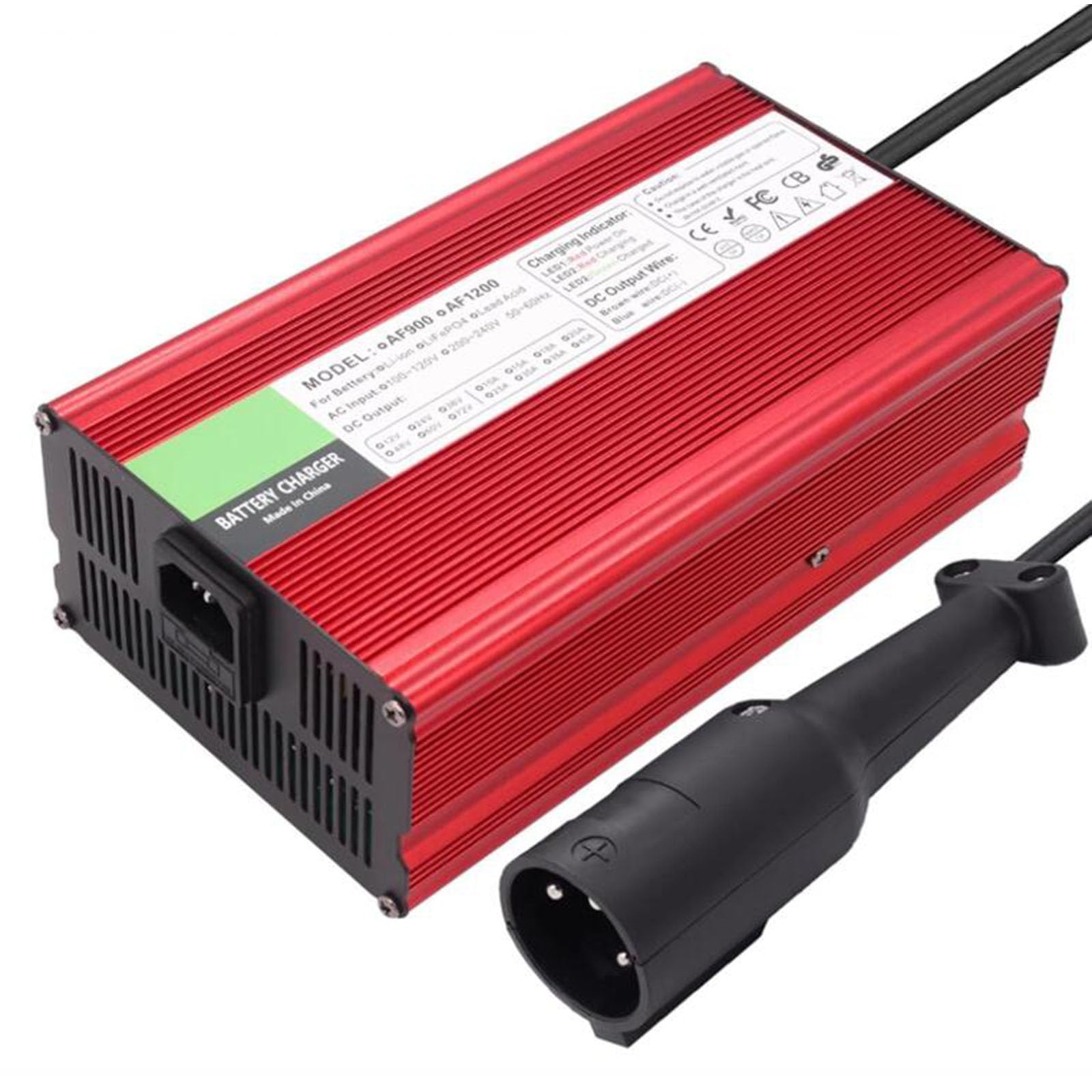 Caricabatterie per Golf Cart da 48 V, Caricabatterie Intelligenti da 48 V 15 A con Carica di Mantenimento per Club Car da 48 V, Golf Cart EZGO, RXV e Txt,A1