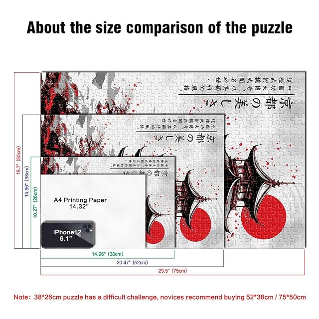 Foto 5 de 6 de Puzzles de 1000 Piezas para Adolescentes Impresión artística de una Pagoda Japonesa Juego Intelectual…