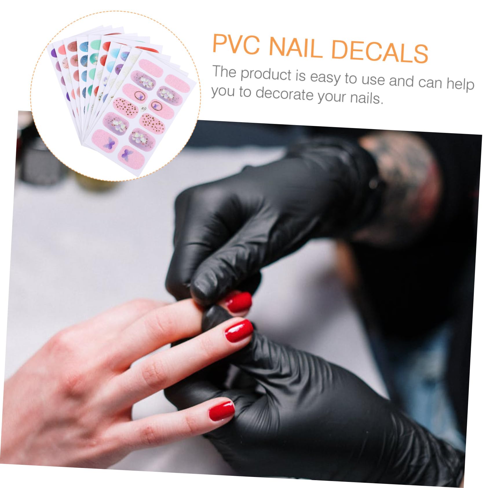 Healvian 5sets Adesivi Per Unghie Gradiente Di Decorazioni Per Unghie Autoadesive Facili Da Applicare e Rimuovere Design Elegante e Delicato Per Manicure Fai Te