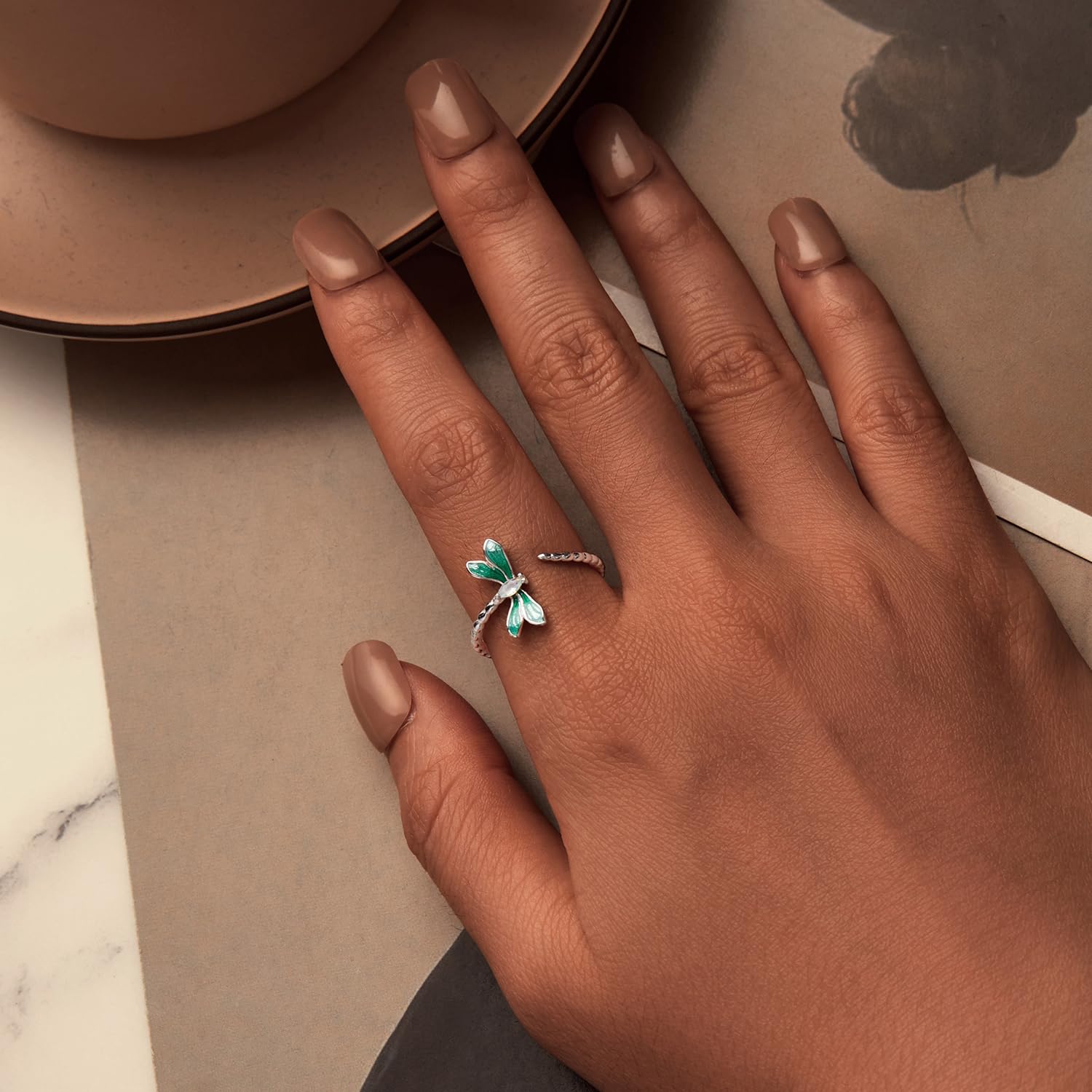 WBDWWTD Anillos de Animales Abiertos de Plata de Ley 925 para Mujer