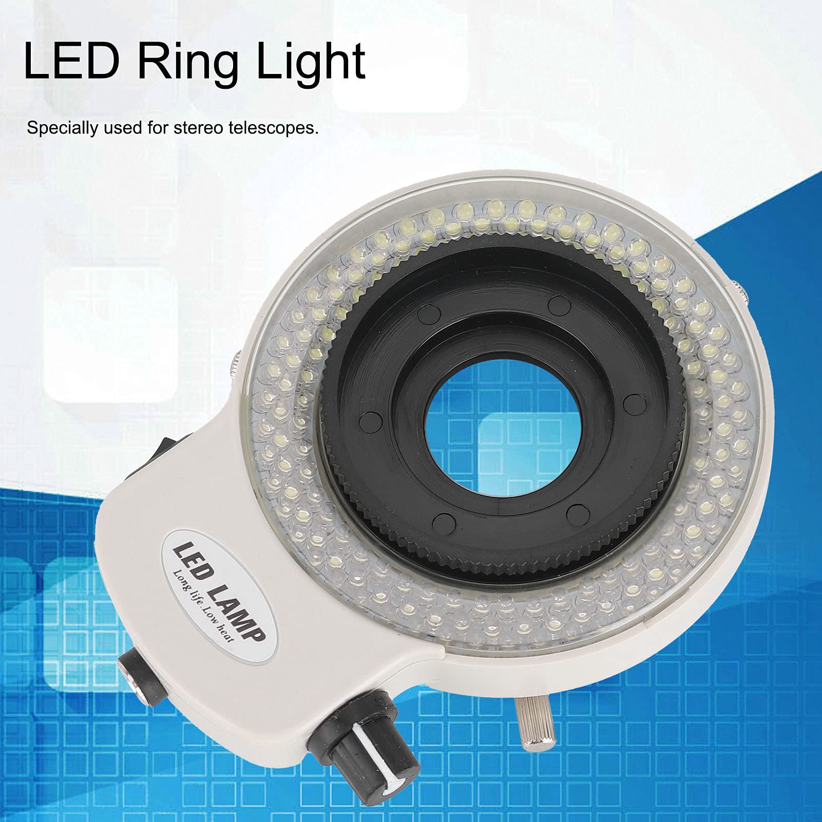 Microscopio de Luz LED Microscopio de Luz LED Fuente de Luz Luz ABS Iluminación sin Sombras para Telescopios Estéreo Cámara de Microscopio Industrial (Enchufe europeo)