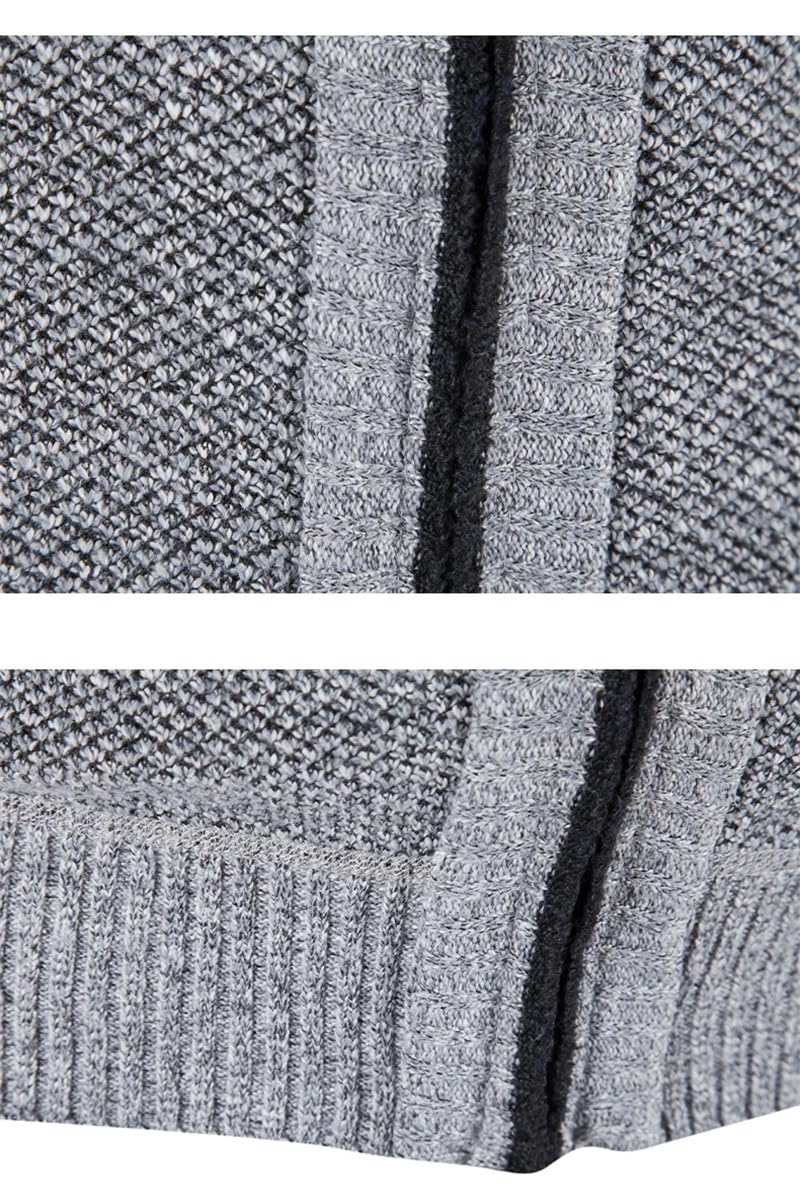 Chaleco de punto delgado para hombre más terciopelo grueso otoño/invierno jerseys sin mangas gris claro S, Gris Claro, S