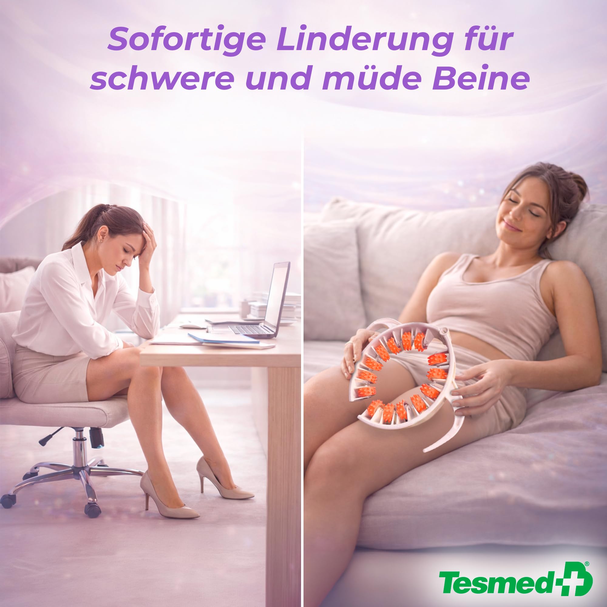 TESMED Cellulite Smooth Manuelles Anti-Cellulite-Massagegerät – Effektive aber sanfte Massage – Beine, Oberschenkel und Gesäß – patentiert – Made in Italy
