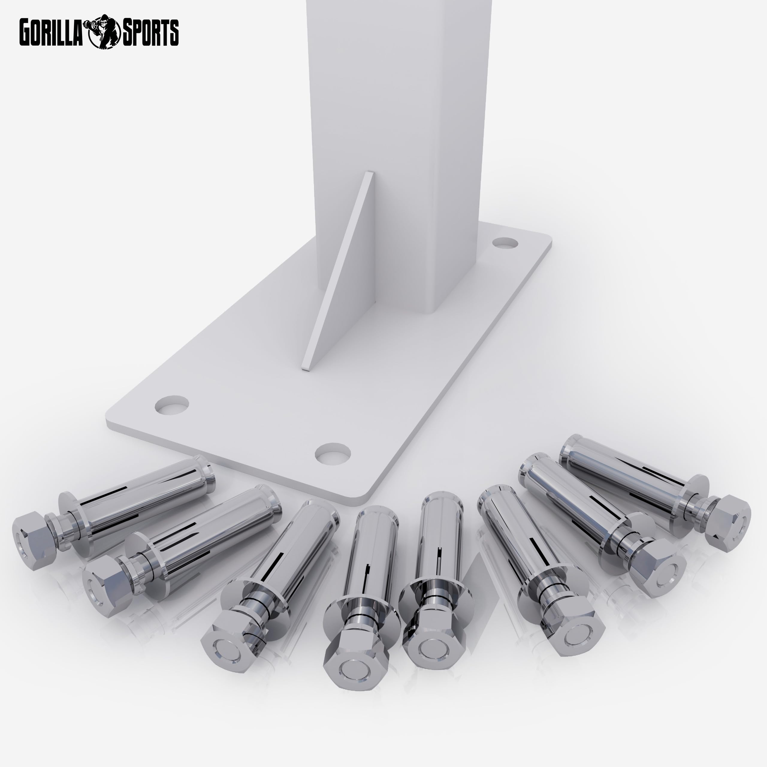 GORILLA SPORTS® Barra per Trazioni - a Soffitto, Carico Max 350 kg, Impugnatura Antiscivolo, in Acciaio, Nero/Bianco - Sbarra Multifunzione, Chin Up, Pull Up Bar, per Sollevamento, Fitness, Palestra