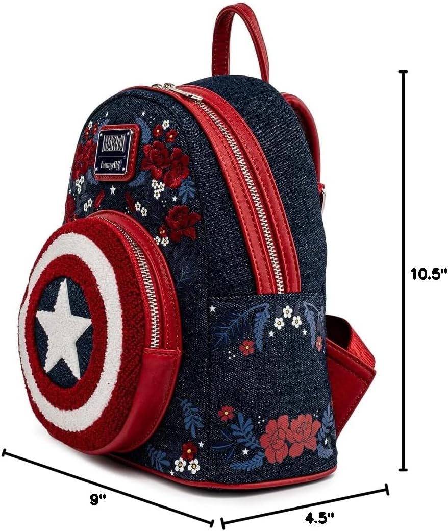 Loungefly Captain America 80th Anniversary Sheild Mini Backpack - Image 6