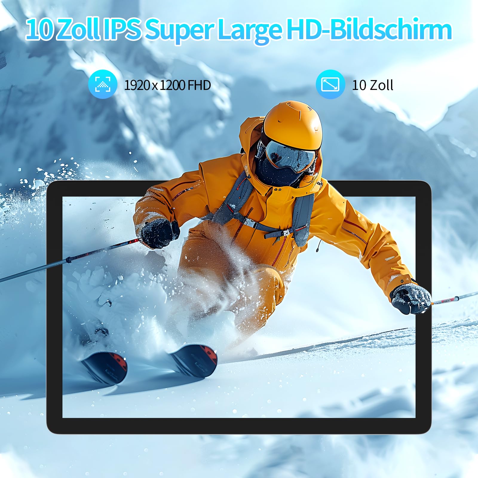 VASOUN Tablet, Android Tablet 10 Zoll,128GB ROM 1TB Expandable,T606 Octa Core Tablet,4G Anruf/ 5GWIFI,8000mah Batterie,5MP+13MP Dual Kamera,18W Schnellladung,Grau