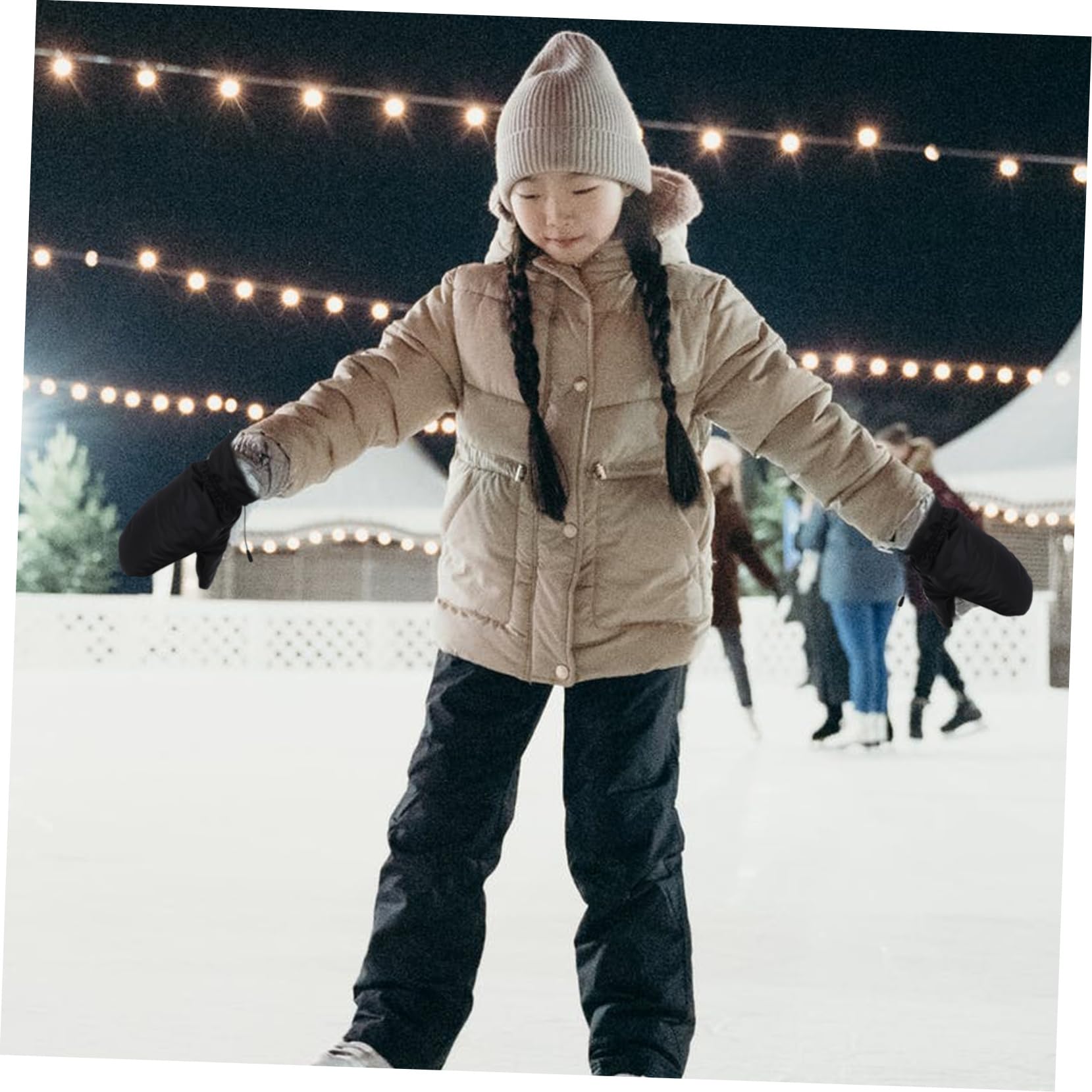 GOOHOCHY Smart Electric Gloves Windproof Heating Mitts for Outdoor Activities Heated Ski Gear