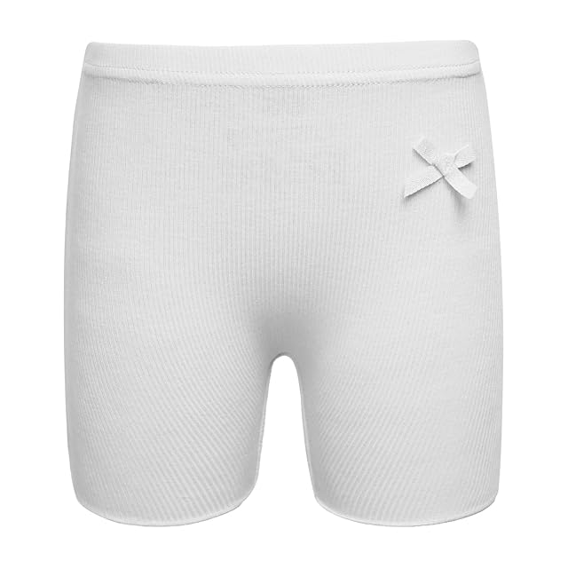 JanJean Kids Girls Solid Color Seamless Boyshort Underwear Safety Breathable Comfort Panties Dress Stretchy Shorts