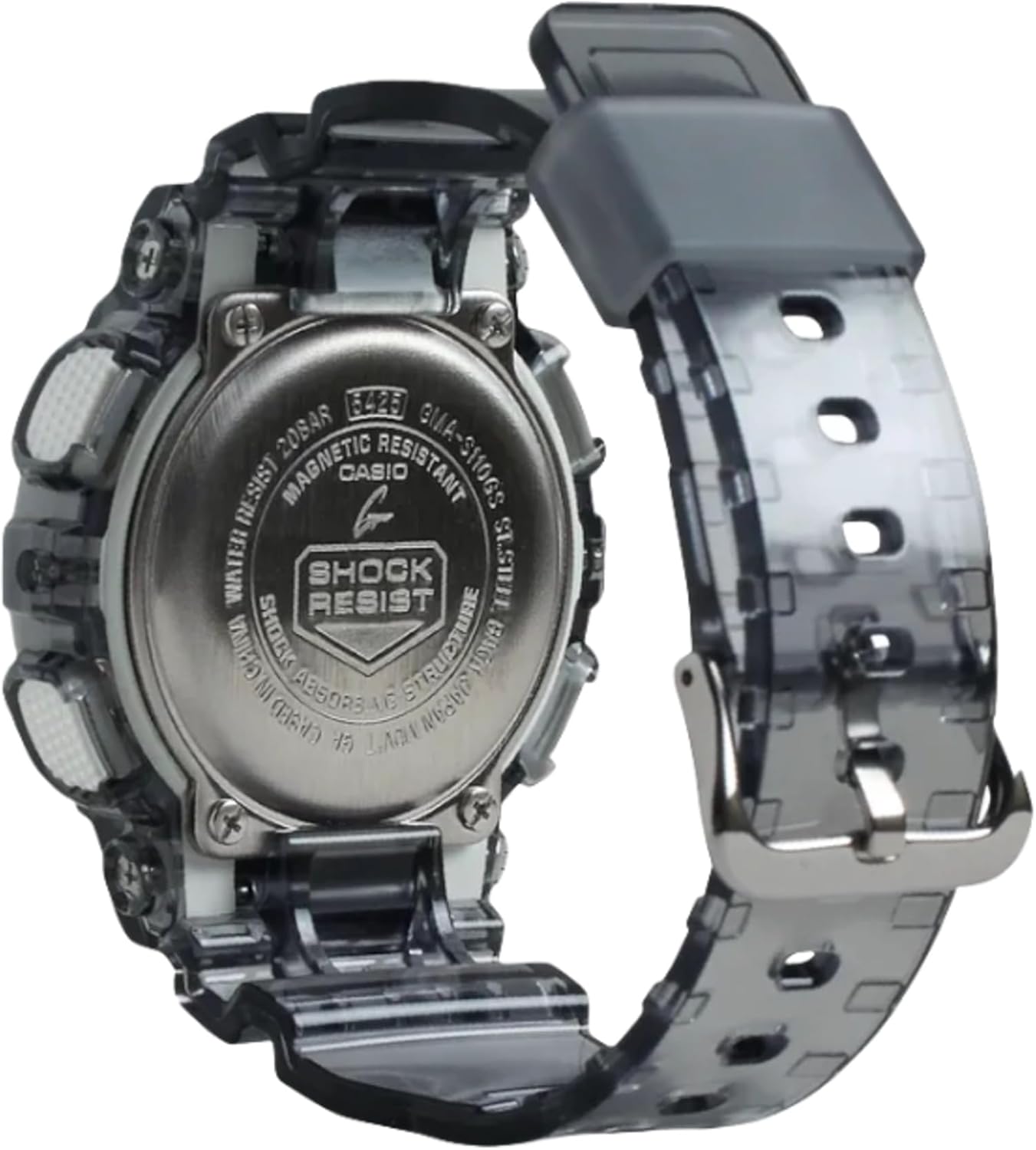 G-Shock GMAS110GS-8A Skeleton Watch, Gold/Silver