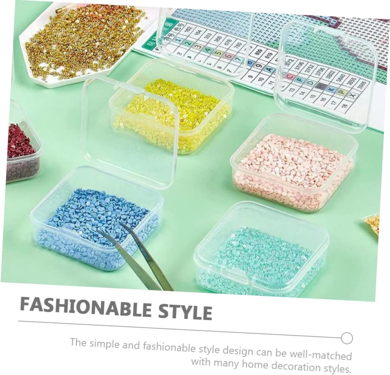 IWOWHERO Really Useful Plastic Organizer Box Jewelry Dish Small Bead Organizer Beads for Jewelry Making Storage for Rings and Earrings