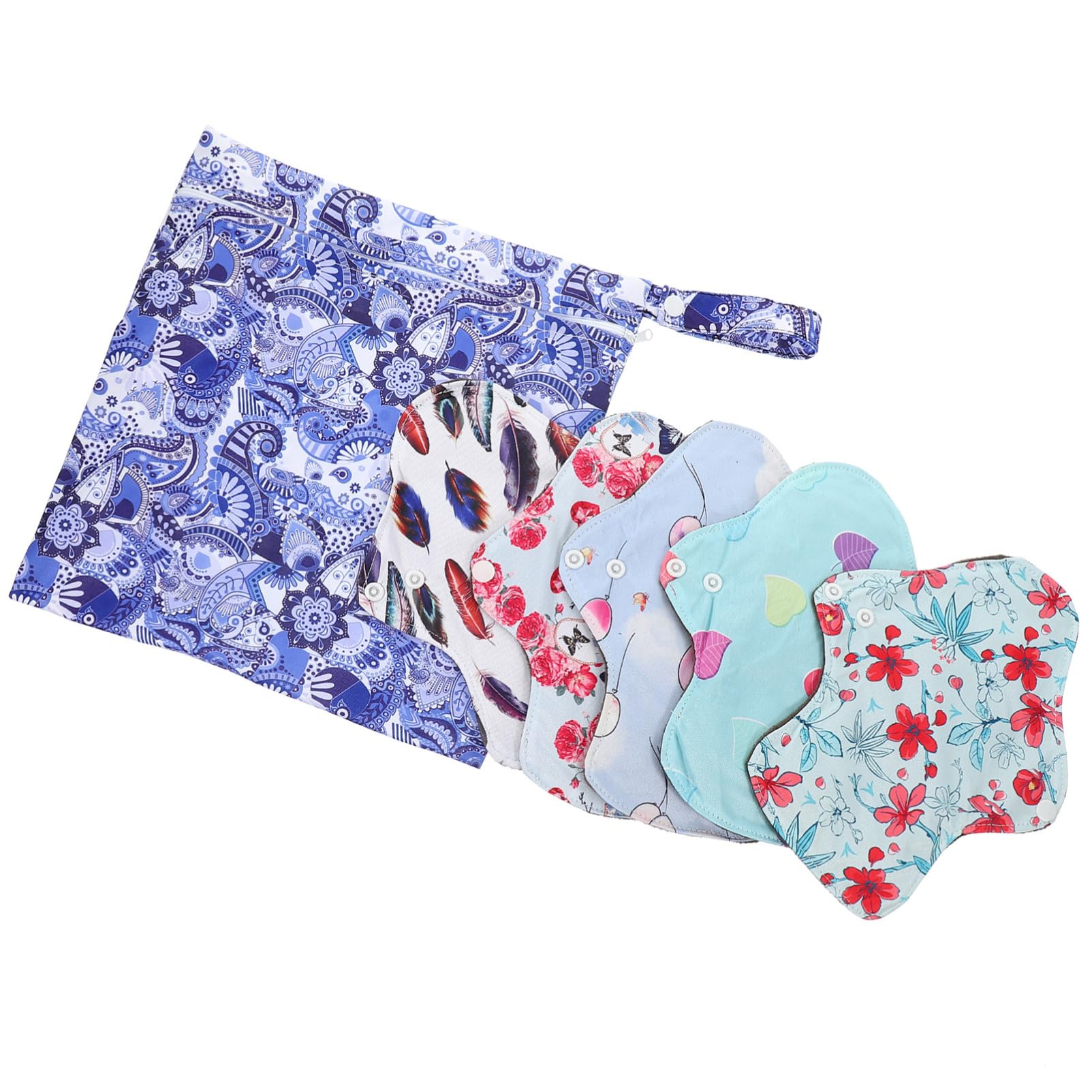 Didiseaon 3 Juegos De Compresas Menstruales Para Mujer Compresas Nocturnas Cómodas Reutilizables Con Alas De Algodón Para Uso Diario.
