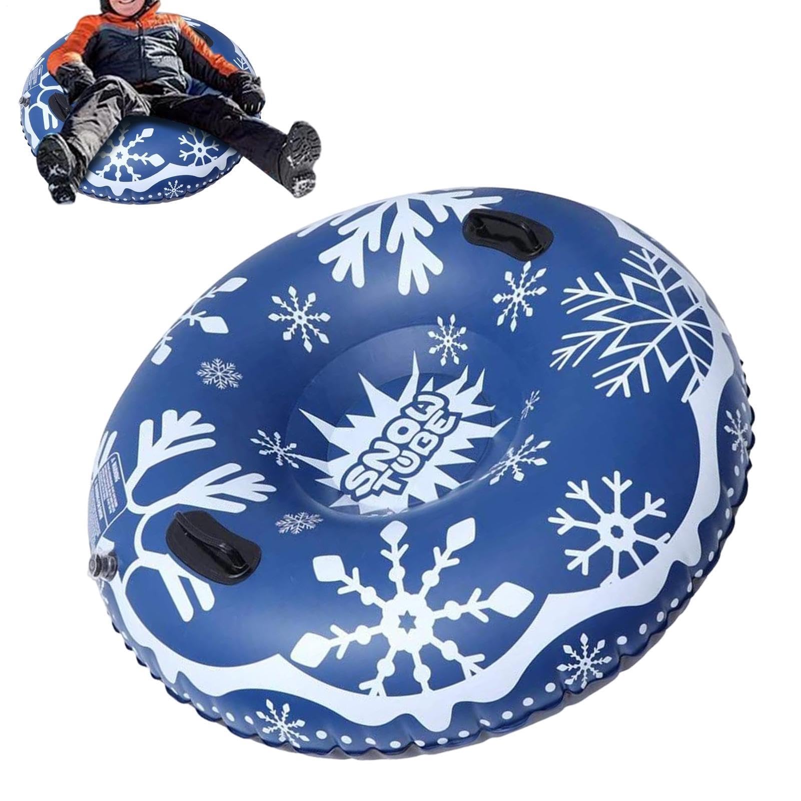 Tubo da neve gonfiabile – Anello da slittino spesso 90 cm, galleggiante da neve invernale durevole, tubo di guida robusto | esterno
