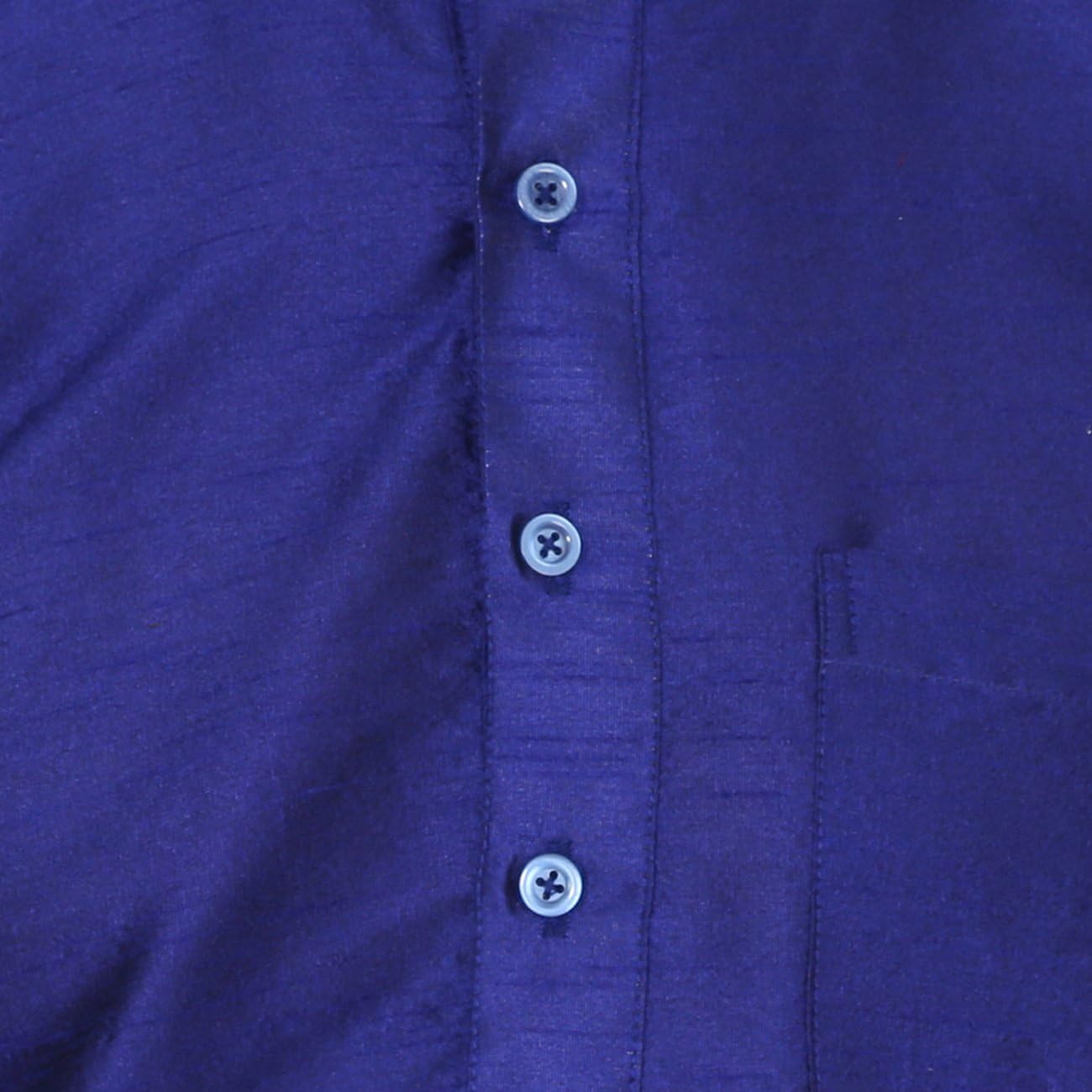 ROYAL Kurta Men's Silk Blend Solid Kurta Pyjama Blue