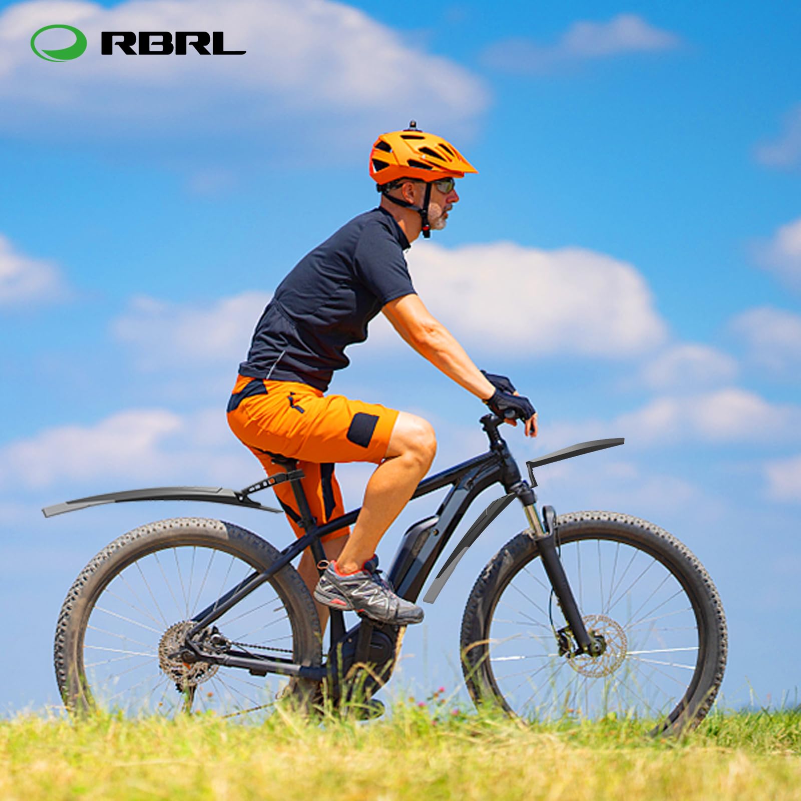 RBRL Parafango Bici, Parafanghi Bici Regolabile a Sgancio Rapido, Parafanghi MTB Adatto per Mountain Bike/E-Bike da 24-29 Pollici