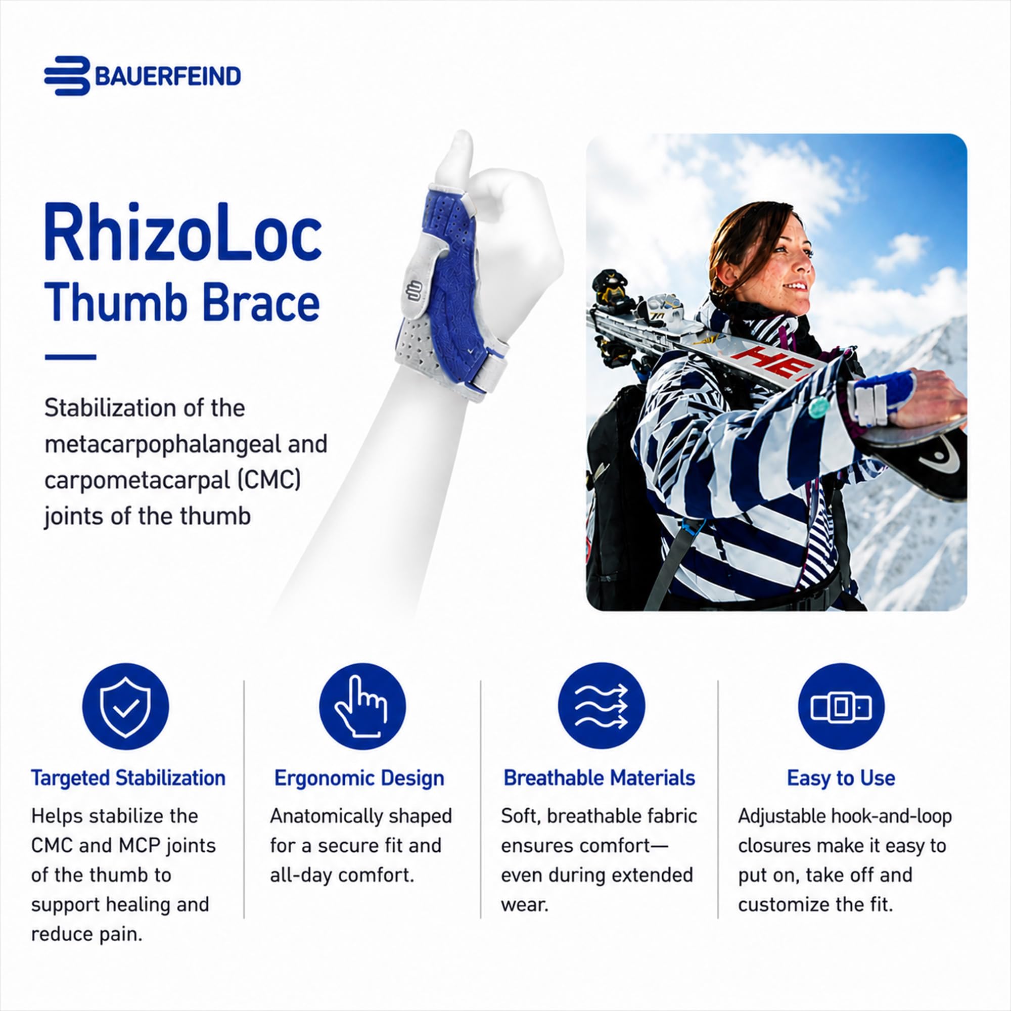 Bauerfeind Rhizoloc - Stabilizzatore per pollice destro 2