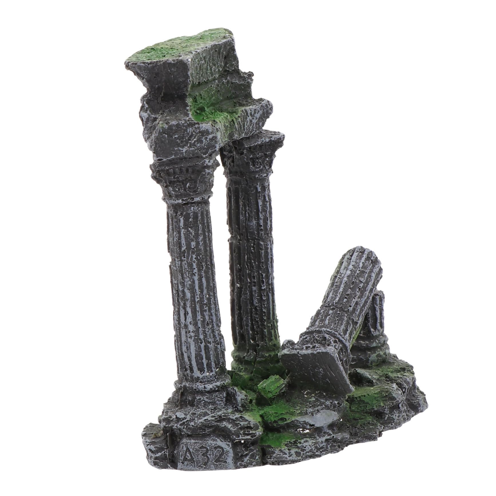 POPETPOP Decoración para Pecera Columna Romana De Resina con Cueva Oculta Ornamento Duradero para Acuario De Agua Dulce y Salada Accesorio Seguro para Tanque De Peces