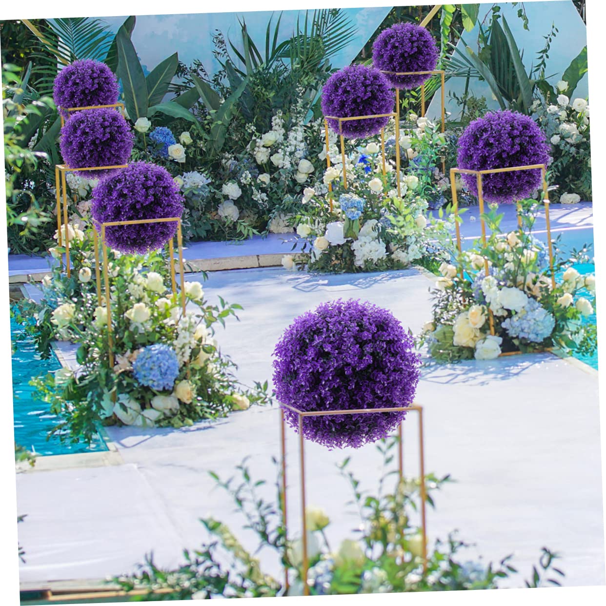 Ciieeo 2pezzi Palline Decorative Artificiali Per Topiaria Da Piante Sospese Eucalipto Con Fiori Rossi Decorazioni Per Interni Ed Esterni ø