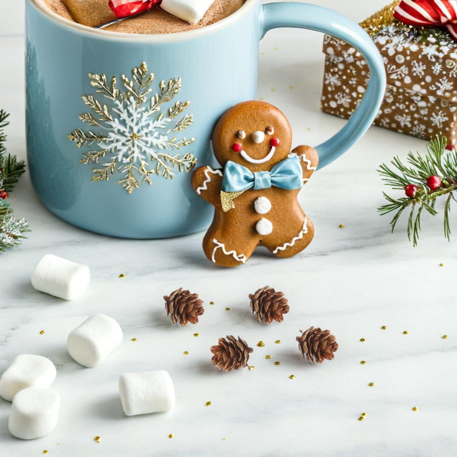 1 Schachtel Rustikale Kleine Kiefernzapfen als Weihnachtsdeko