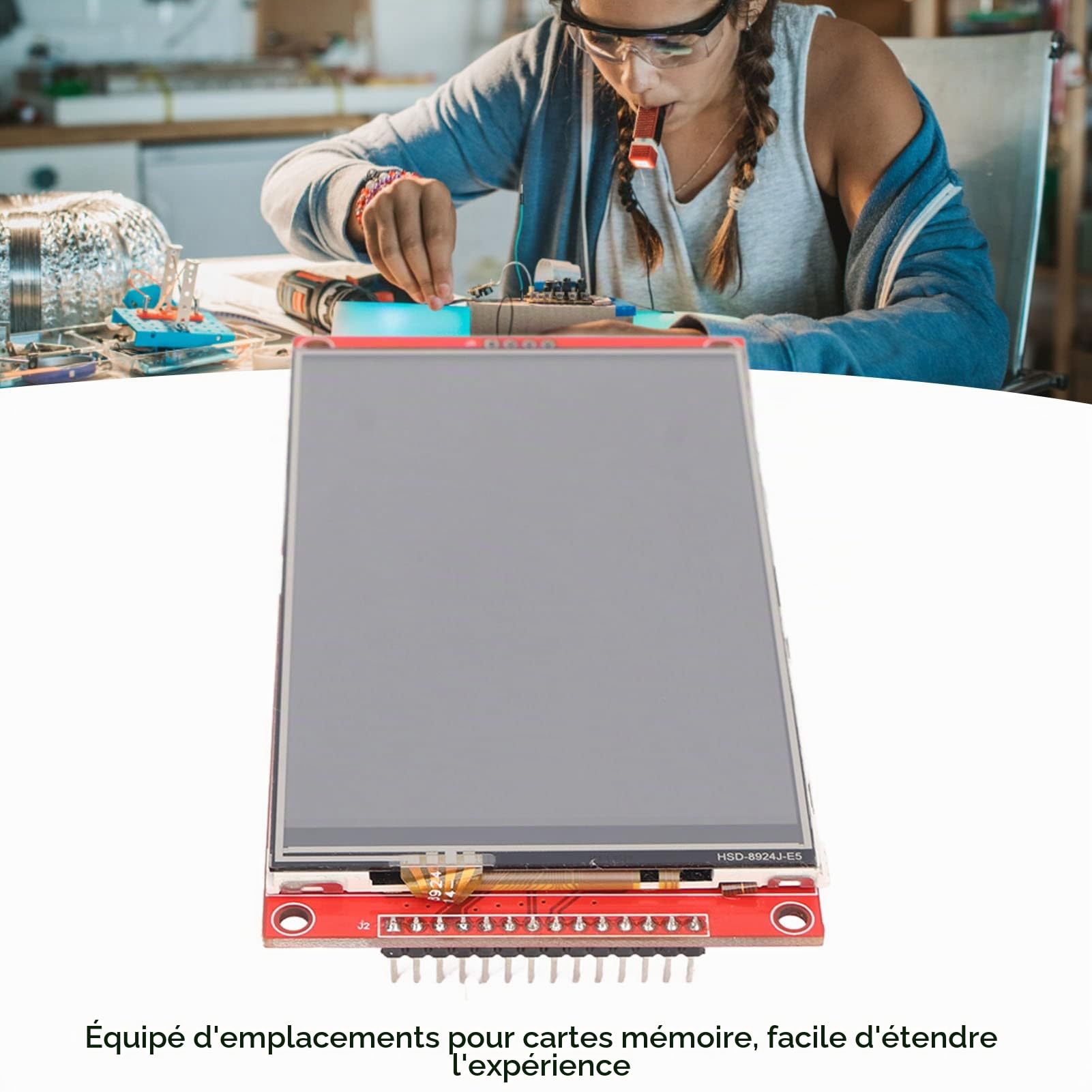 Asixxsix Écran Tactile TFT SPI LCD 4 480 X 320 HD SPI Serial ILI9488 Module D'affichage à écran Tactile avec Stylet Tactile, Module de Moniteur à écran Tactile 5 V 3,3 V