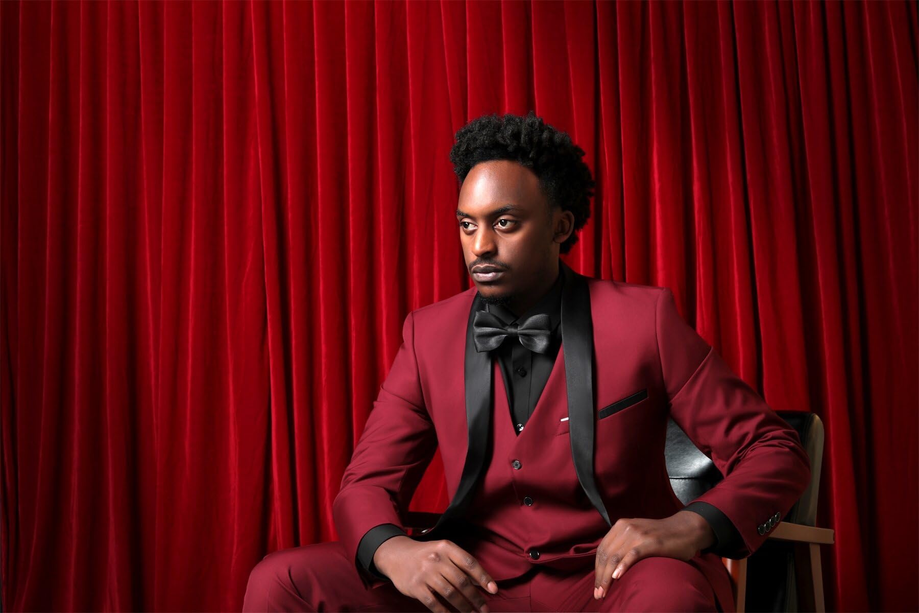 YOUTHUP Abito Uomo Slim Fit 3 Pezzi Abiti da Sposa Elegante Cerimonia Shawl Lapel Smoking Blazer Pantaloni Panciotto