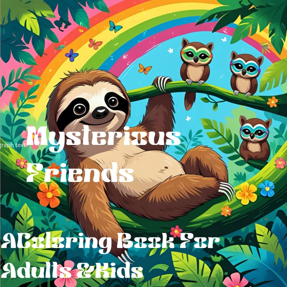 Mysterious Friends: A Coloring Book For Adults &Kids