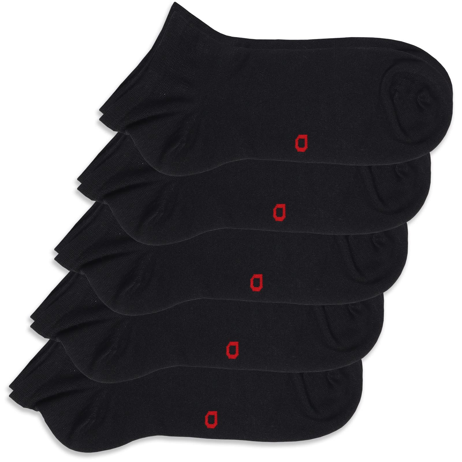 alber's SALUS BAMBOO MINI - Pack of 5 Pair Men's Ankle Socks in Soft Bamboo Viscose, Super Comfort, Non Binding Wide Cuff for Sensitive Feet, Black, Size 5.5-8