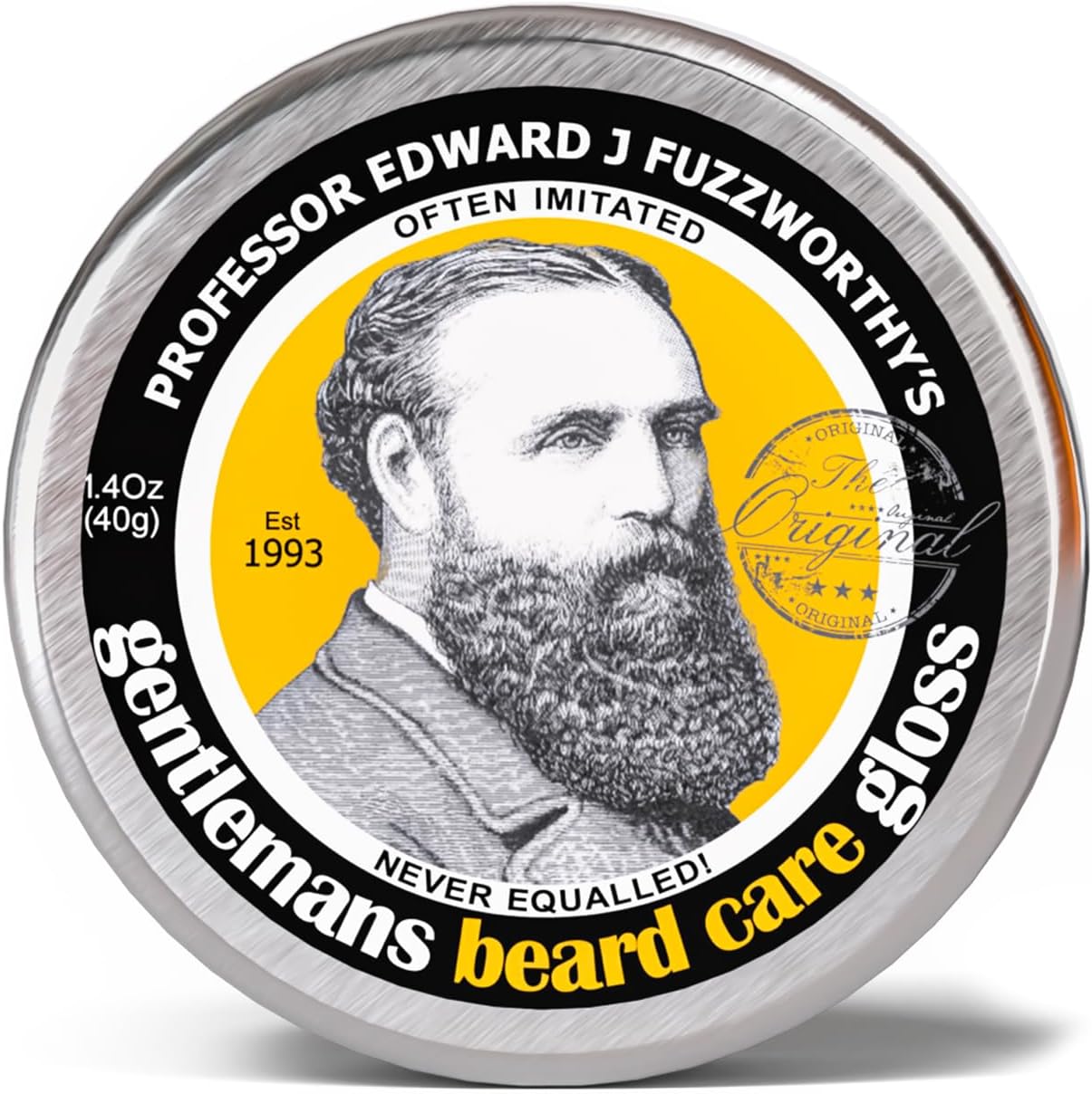 Professor Fuzzworthy's Beard Balm Gloss Leave In Conditioner All Natural Organic Beard Care with Leatherwood Honey & Essential Plant Oils | Handmade in Tasmania Australia- 40g