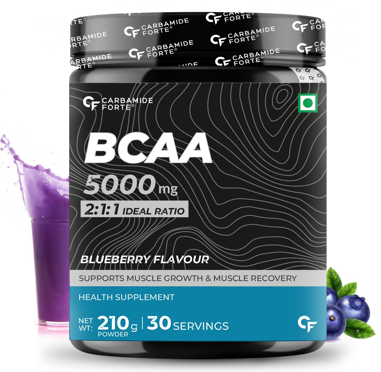 Carbamide Forte BCAA Powder 5000mg | BCAA Supplement for Men & Women 7g Serving with Ideal 2:1:1 Ratio | BCAA Pre Workout Powder with Amino Acid Supplements for Muscle Growth & Muscle Recovery - BCAA Blueberry Flavour - 210g (B0CBSGS4LS) Amazon Price History, Amazon Price Tracker