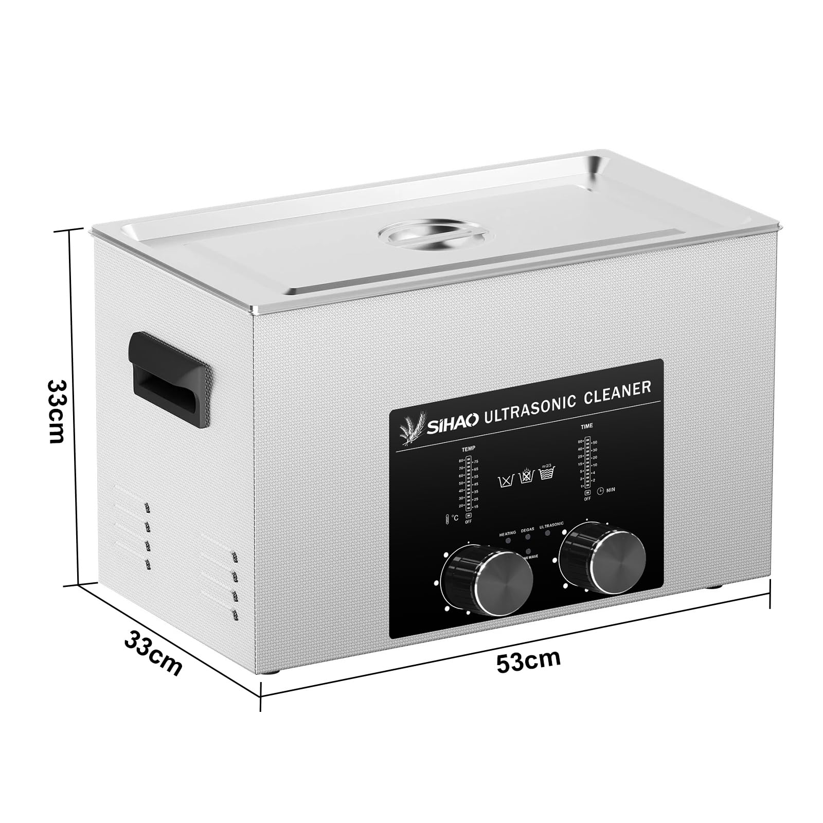 Ultradźwiękowy środek czyszczący 30 l, 40 kHz, ultradźwiękowy środek czyszczący z ogrzewaniem i timerem, profesjonalna wanna ultradźwiękowa ze stali nierdzewnej do biżuterii, okularów, zegarków i